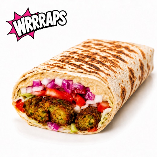 Falafel WRRRAP with vegetables and tahini